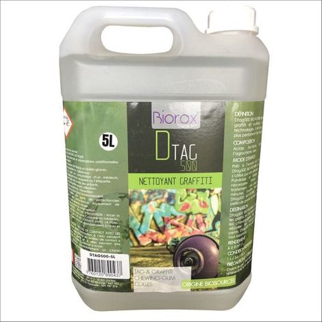 Nettoyant - BIOROX DTAG500 - 5L - Incolore - Intérieur - Mur