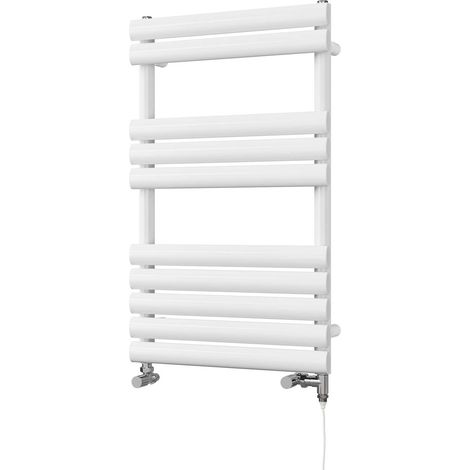 Omeara - White Dual Fuel Towel Rail H825mm x W500mm Standard (1/3)