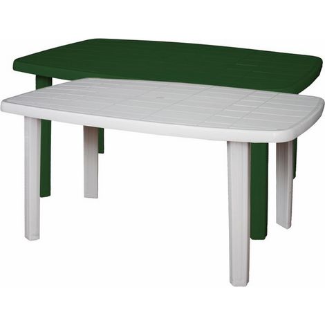 Tavolo Rettangolare da Giardino in Resina col. VERDE mod. Sorrento 140X80X72H Cm