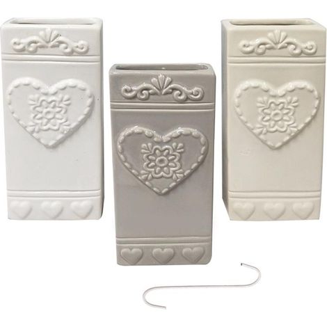MAURY'S HEART EVAPORATORE IN CERAMICA 7 X 3.5X H17.5 IN COLORE ASSORTITO