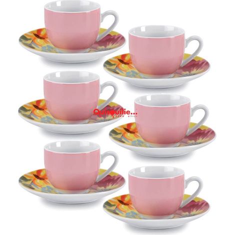 Fade Boho set 6 tazze caffè porcellana 100 ml