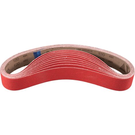 PFERD TOOLS Keramikkorn Schleifband BA 40x760 mm CO-COOL120 für Edelstahl-Schliff mit Rohrbandschleifer 10 Stk (1/4)