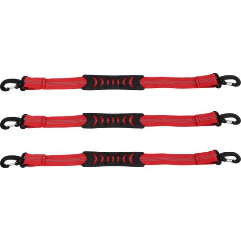 3-teiliges Set bestehend aus Rollschuhen, Nylonseil, Skischuhriemen, Snowboardschuhriemen und einer Rollschuh-Tragetasche, rot. (1/5)