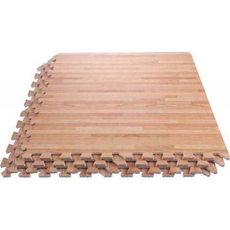 - Tapis de fitness puzzle - Tapis insonorisant en EVA - Couleur bois de hêtre (1/5)