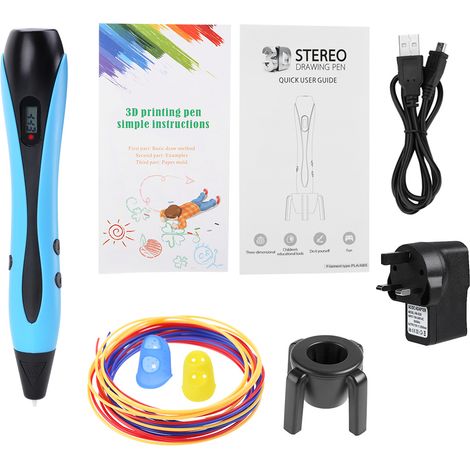 Stylo 3D Impression ABS/PLA, Kit Modélisation Créative 110-250V pour Artisanat (08) (1/5)