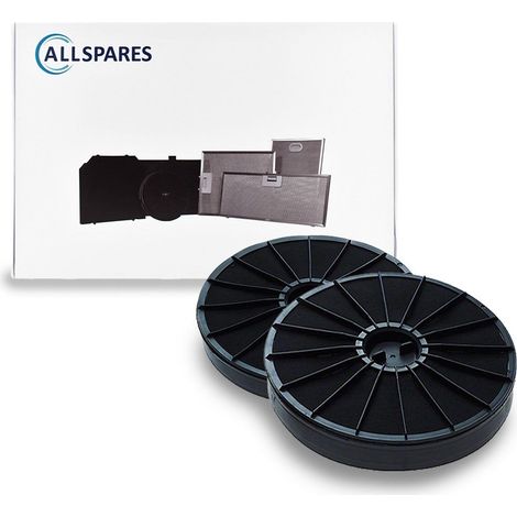 Filtro de carbón AllSpares (2 uds.) para campanas extractoras compatibles con Miele DKF7-1 (Ø230mm) (1/2)