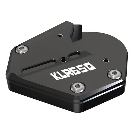 (Logo KLR650) Compatible avec les motos Kawasaki KLR650 (2008-2024, 2023-2022) : rallonge de béquille latérale, élargisseur de béquille, support pour les pieds. (1/4)