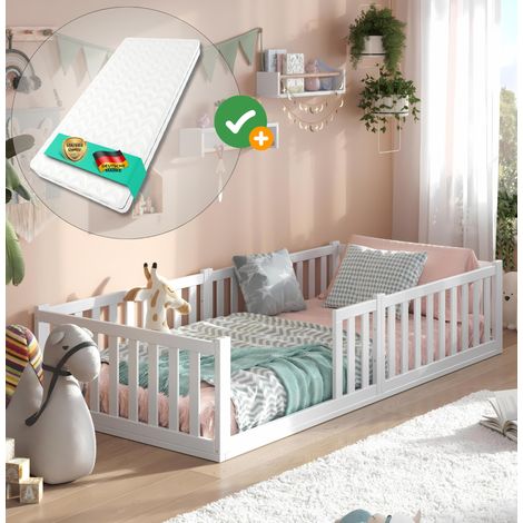 Alavya Home Lit au sol TITAN 90x200 Ensemble complet – Matelas enfant COZY 90 x 200 cm (Mousse froide) (1/5)