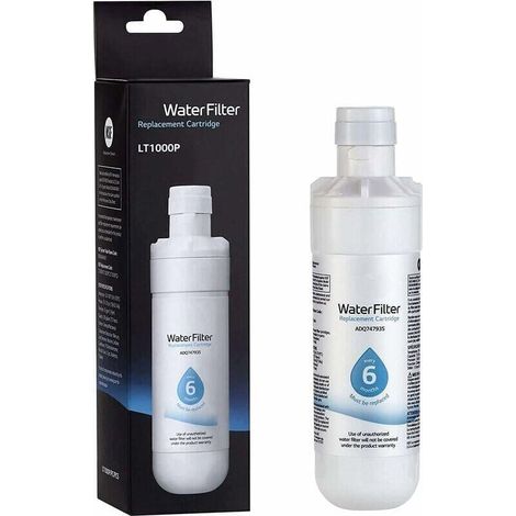 LG LT1000P - Filtre à eau de remplacement pour réfrigérateur de capacité 6 mois / 200 gallons (NSF42, NSF53 et NSF401) ADQ74793501, ADQ75795105 ou AGF80300704, blanc