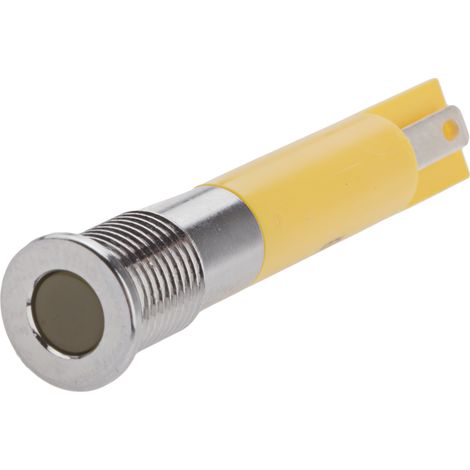 Voyant LED lumineux Jaune RS PRO, dia. 8mm, 24V c.c., IP67 ( Prix pour 1 )