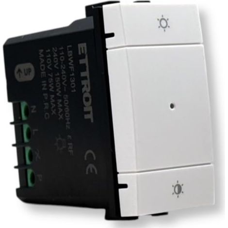 ETTROIT Dimmer Smart ZigBee tuya 150W 230V colore bianco compatibile BTicino Living – SKU LGZB1301