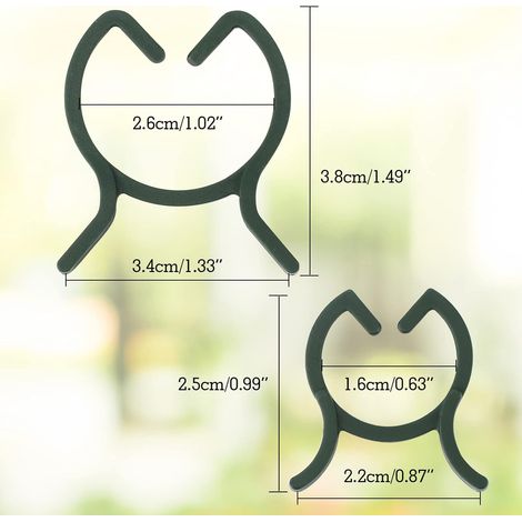 KINGLAKE 200 Pièces Clips de Support pour Plantes,Attache pour Tomates,Attache pour Plantes Grimpantes,Clips de Fixation Plantes Exterieur,Clips de Jardin,pour Fruit,Légume,Tomates-M+L (1/4)