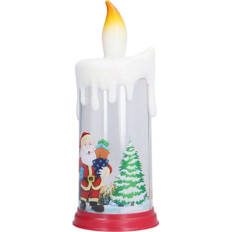 Bougies de Noël sans flamme LED, imitation flamme, Père Noël, veilleuse décorative pour Noël, type C, pour personnes âgées (1/5)