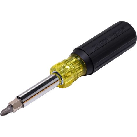 Tournevis multi bits 11 en 1 Embouts PH1 PH2 R1 R2 fente TORX Shaft interchangeable Cushion Grip 18,4 cm (1/5)