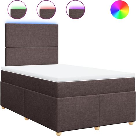 Maison Exclusive - Giroletto a Molle con Materasso Marrone Scuro 120x190cm Tessuto (1/5)