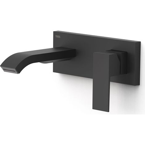 TRES 00630033NM CUADRO Pieza Vista para Cuerpo Empotrado De Lavabo Color Negro Mate - ref: 00630033NM