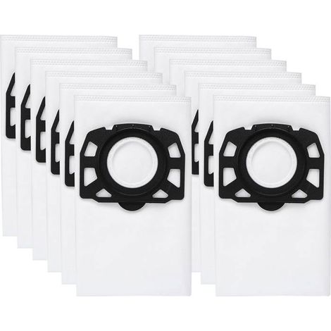 Lot de 12 sacs aspirateur Karcher WD2, WD3 – Compatible KWD1, KWD2, KWD3 – Eau et poussière (1/4)