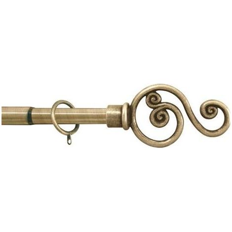 1PZ BASTONE PER TENDE VIOLINO Estensibile cm. 120¸215 col. Nero (1/2)