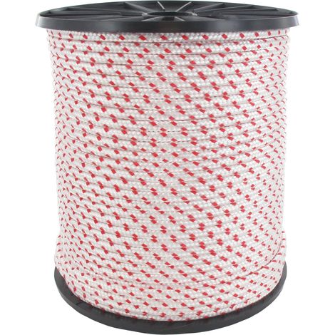 Corde lanceur polyamide blanche 100m – Ø 3,5mm – Usage professionnel pour terrains accidentés – Résistance à l'abrasion