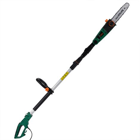 GARDEBRUK® ASX 900 Electric Pole Saw Pruning Saw 750W 26cm Blade Length 4m Achievable Working Height Adjustable Telescopic 2.0 - 2.65 metre Chainsaw Pruner Green (1/5)