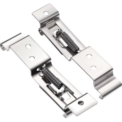 Trailer License Plate Clips 2 Stainless Steel Spring Plate Holders Car License Plate Clamps 4.25 Inch Depth (1/5)
