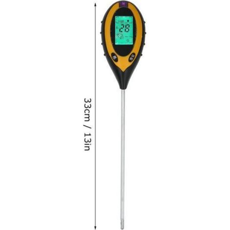 Testeur De Sol - pH Humidité Éclairement Température - Pour Jardinage Intérieur Extérieur - 1 Pièce (1/4)