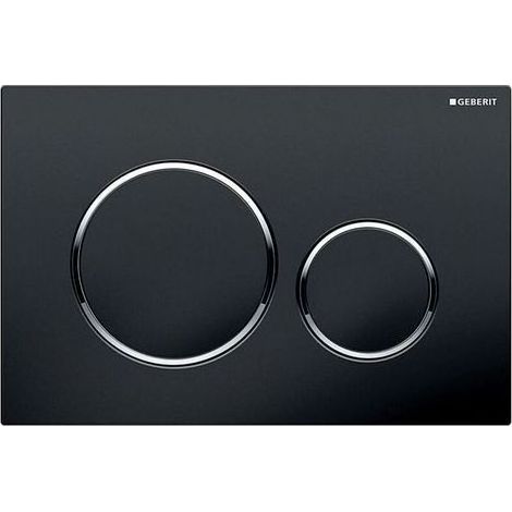 Plaque de commande Geberit DUOFIX SIGMA20, noir/chrome (115.882.KM.1) (1/4)