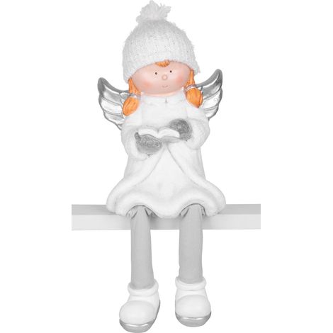 Weihnachtsfigur MagicHome, Engel mit Buch, Keramik, 22x20x32,50 cm (1/2)