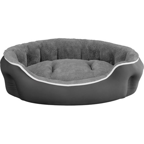 Cuccia Imbottita per Cani e Gatti 59x53x18cm in Poliestere Coccole Grigio (1/5)