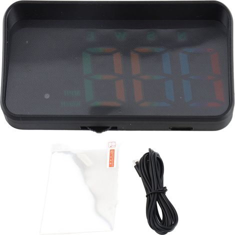 Eosnow Système de projecteur de compteur de vitesse GPS pour pare-brise de voiture HUD avec affichage haute définition, alerte de survitesse, affichage KM/H MPH, Plug and Play