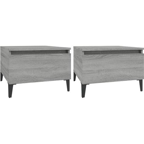 Maison Exclusive - Beistelltische 2 Stk. Grau Sonoma 50x46x35 cm
