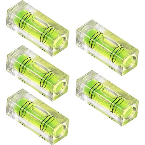 5 Pack Mini Square Bubble Levels - Accurate Spirit Level for Camera, Furniture, Camping and Caravan (1/5)