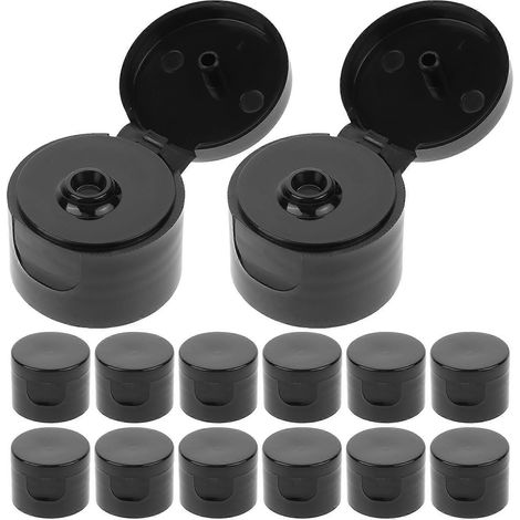 50 bouchons pour flacons de lotion corporelle et cosmétiques-2.70X2.70X2.20CM-Black (1/2)