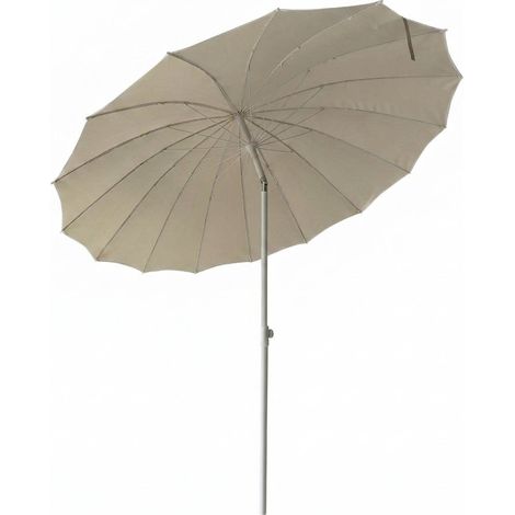 Ombrellone Palo Centrale Air Vent Beige Giardino Spiaggia Ø220cm