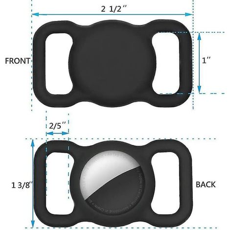Schutzhülle für Airtag-Halsband (2er-Pack), kompatibel mit Apple Airtag – Airtag-Halsbandhülle für Hunde und Katzen mit GPS-Tracker
