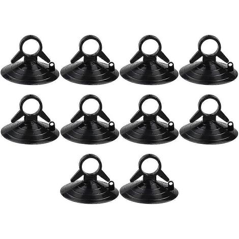 Lot de 10 ventouses pour pare-soleil de voiture, forte adhérence, faciles à installer, noir brillant (1/4)
