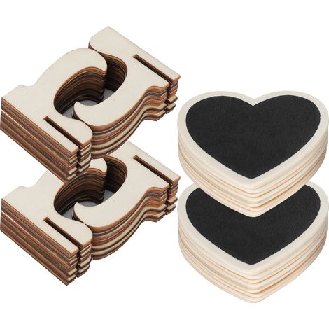 Tableau noir en bois, présentoir artisanal, tableau noir de comptoir de bar, tableau noir de bureau, tableau noir à messages, décoration de mariage, ornement en forme de cœur (1/5)