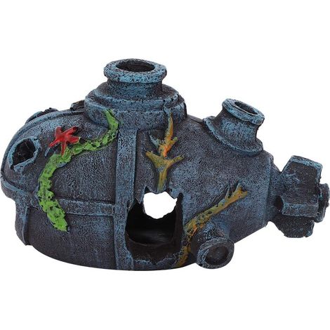 Épave De Bateau en Résine pour Aquariums, Paysage D'aquarium, Cachette De Reptiles, Adaptée Aux Petits Espaces D'aquarium (1/5)