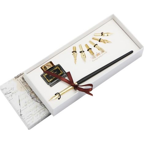9 Stück Retro Calligraphie Federhalter et Edelstahl mit Glatter Oberfläche Elegante (1/5)