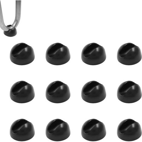 12 Stück Haarnadel Beinschoner Möbelbeinschoner für den Boden Gummikappen für Schreibtisch und Stuhlbeine Bürostuhlbeinschoner Rutschfest Schwarz (1/5)
