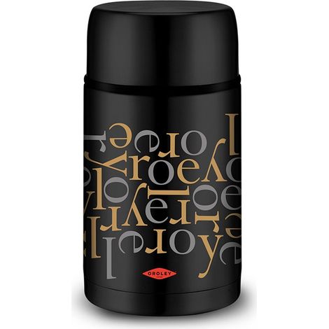 Oroley - Bottiglia in acciaio inox con lettere : Thermos per caffè, acqua, tè e liquidi l Senza BPA : Riutilizzabile : Isotermico : 1000ml