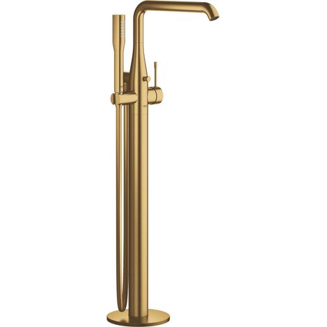 Grohe Essence Mezclador monomando de 1/2â€³ para baÃ±era/ducha, montaje en el suelo, Cool Sunrise cepillado (23491GN1)