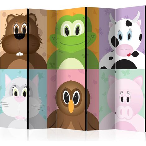 Paravento - Cheerful animals II [Room Dividers] - 225x172 (1/4)