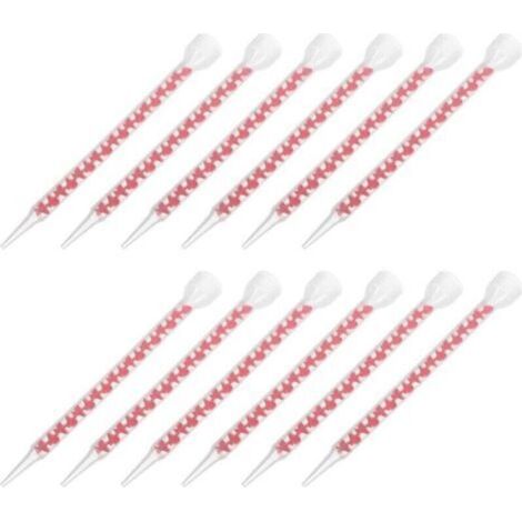 12 Embouts Mélangeurs de Calfeutrage en Spirale Buse de Finition pour Mastic Outil de Mélange Homogène pour Résine Époxy pour Joints Carrelage la Cuisine et Salle de Bain Lot