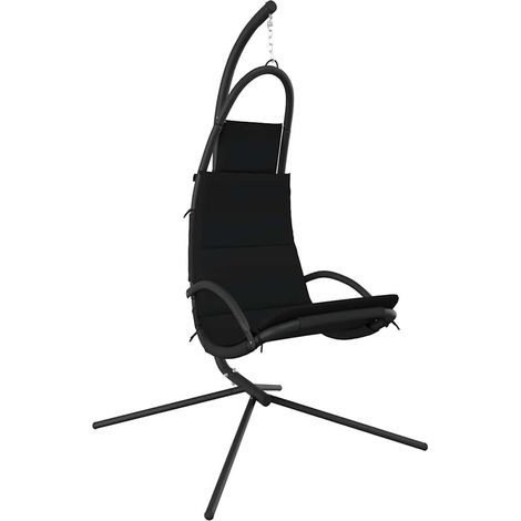 Garten-Hängestuhl mit Kissen Schwarze Oxford-Gewebe und Stahl vidaXL (1/3)