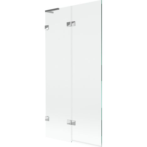 Mexen Lunar L paroi de baignoire à 2 volets gauche 90 x 150 cm, transparent, chromé - 897L-090-100-01-00-L (1/5)