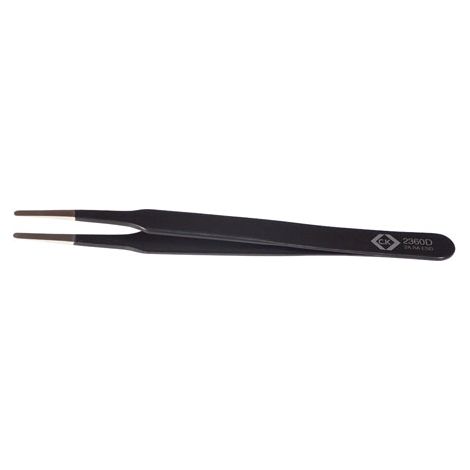 C.K T2360D ESD Pinzetta 2a SA-ESD Piatte-tonde, fini 120 mm
