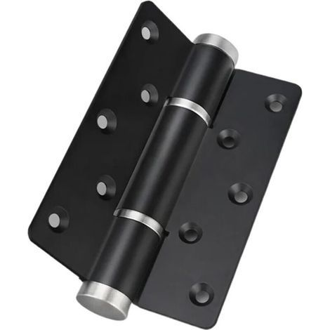 Charnière de porte à fermeture douce, positionnement automatique à 90°, ferme-porte hydraulique, quincaillerie réglable (sans fente, noir) (1/4)