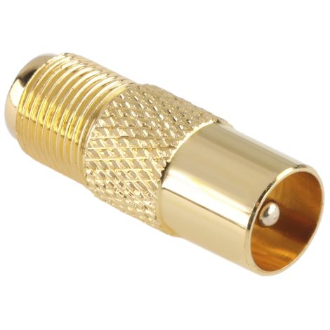Conector de enchufe/toma de TV ZLA0460-1 F CU dorado