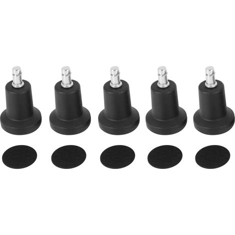 Set mit 5 Ersatzgleitern für Bürostühle ohne Rollen und Barhocker, feste Gleiter (1/5)